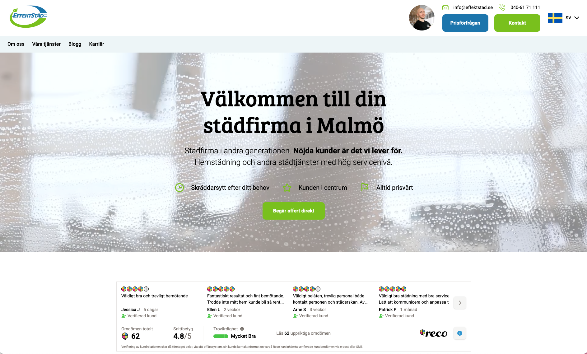Effektstäd - Ny hemsida